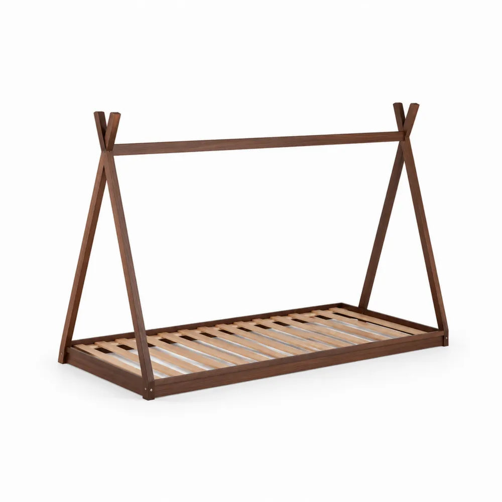 Kinderbett Zeltform Massivholz Braun 200x90cm