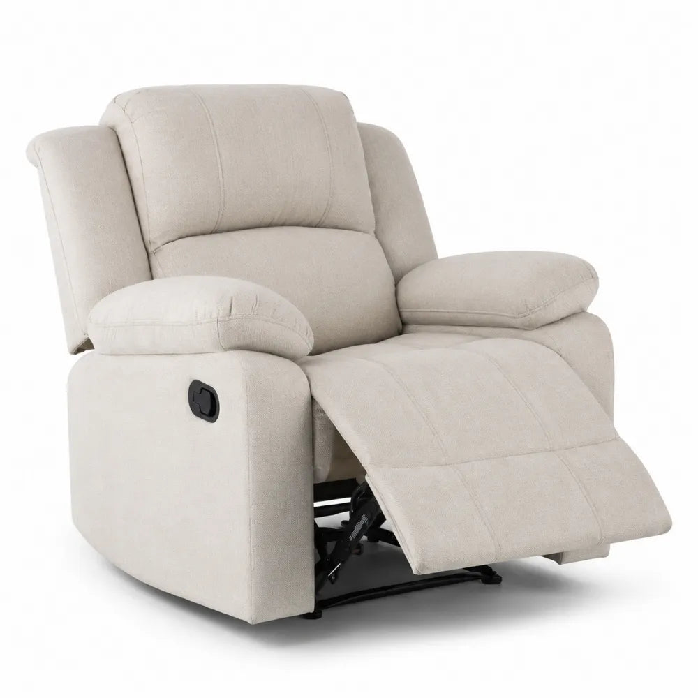 Verstellbarer Relaxsessel Beige Stoff
