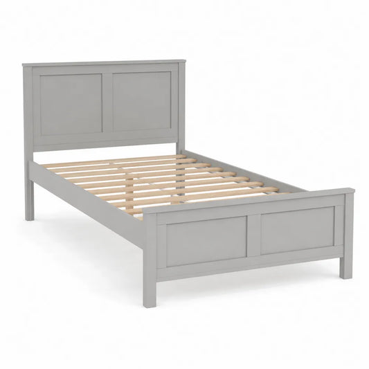 Einzelbett Holz Grau 200x90cm